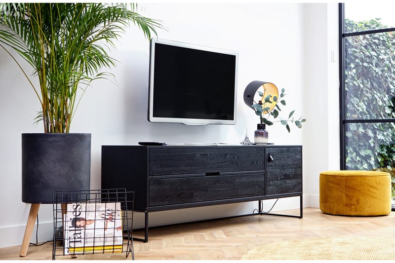 Atila TV-Bord 180 cm - Sort Eg - Møbler - TV borde & mediemøbler - TV-borde