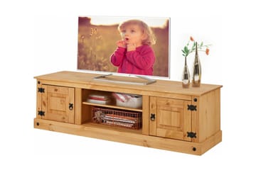 Ayala Gulvstående Tv-bord 160 cm med Opbevaring i Fyr - Brun - Møbler - TV borde & mediemøbler - TV-borde