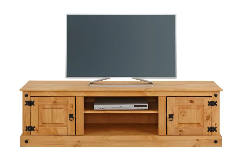 Ayala Gulvstående Tv-bord 160 cm med Opbevaring i Fyr, Brun