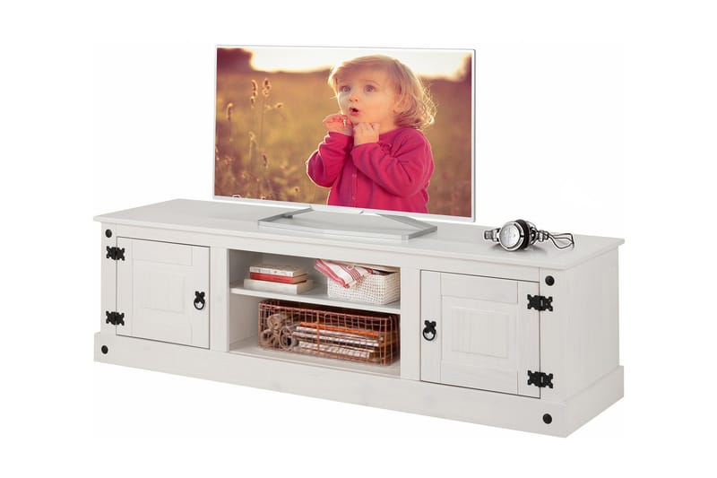 Ayala tv-bord 160 cm - hvid - Møbler - TV borde & mediemøbler - TV-borde