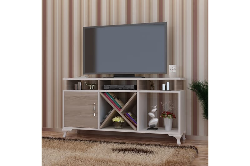 Ayaze tv-bord 120 cm - Hvid - TV-borde