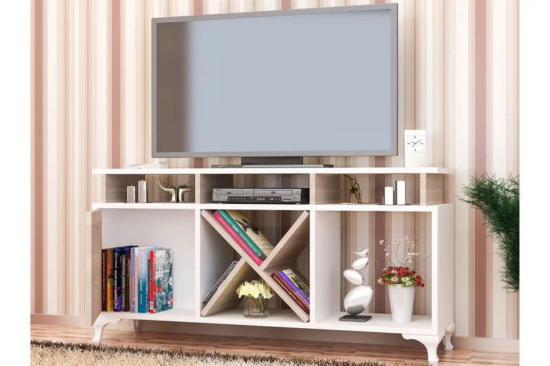 Ayaze tv-bord 120 cm - Hvid - Møbler - TV borde & mediemøbler - TV-borde