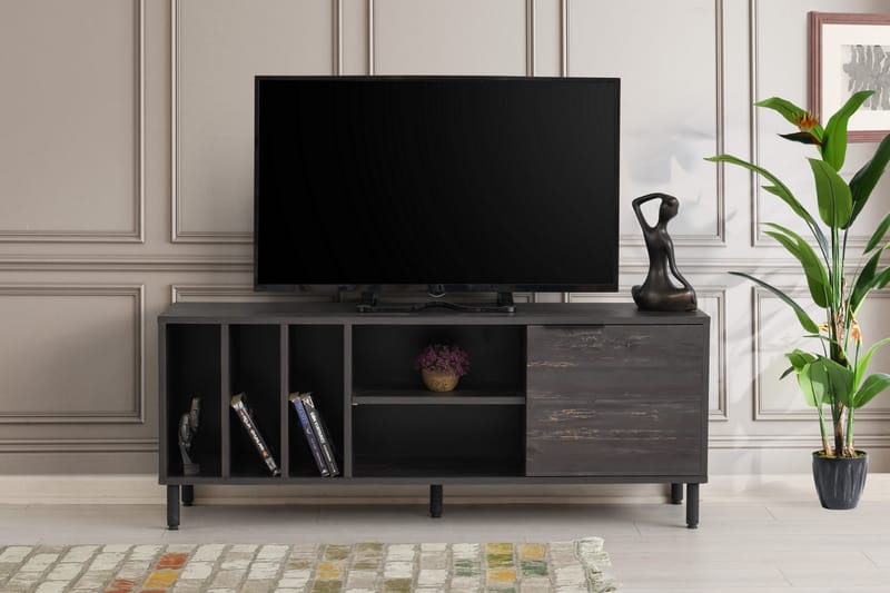 Ayleen TV-bord 140 cm - Mørkebrun - TV-borde