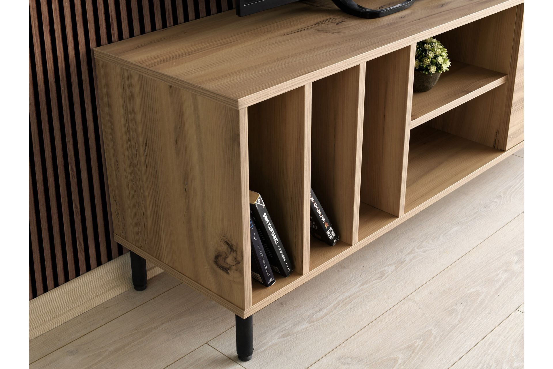 Ayleen TV-Bord 140 cm - Natur - Møbler - TV borde & mediemøbler - TV-borde