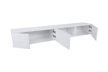 Bawinkel Vægmonteret Tv-bord 180 cm med Opbevaring i Malet Træ - Hvid - Møbler - TV borde & mediemøbler - TV-borde