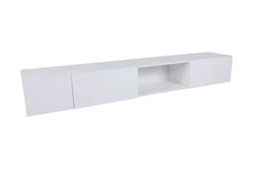 Bawinkel Vægmonteret Tv-bord 180 cm med Opbevaring i Malet Træ - Hvid - Møbler - TV borde & mediemøbler - TV-borde