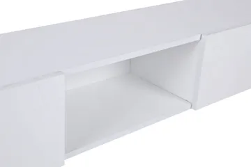 Bawinkel Vægmonteret Tv-bord 180 cm med Opbevaring i Malet Træ - Hvid - Møbler - TV borde & mediemøbler - TV-borde
