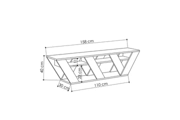 Bodsjö TV-Bord 158 cm - Grå - Møbler - TV borde & mediemøbler - TV-borde
