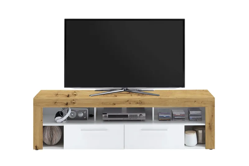 Bootsma TV-Bord 180 cm, Brun/Hvid