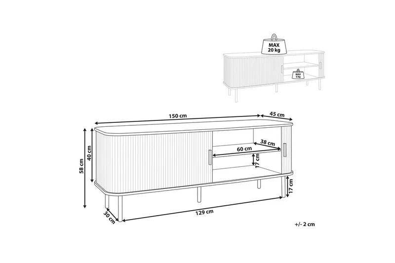 TV-bord Bradley - Møbler - TV borde & mediemøbler - TV-borde