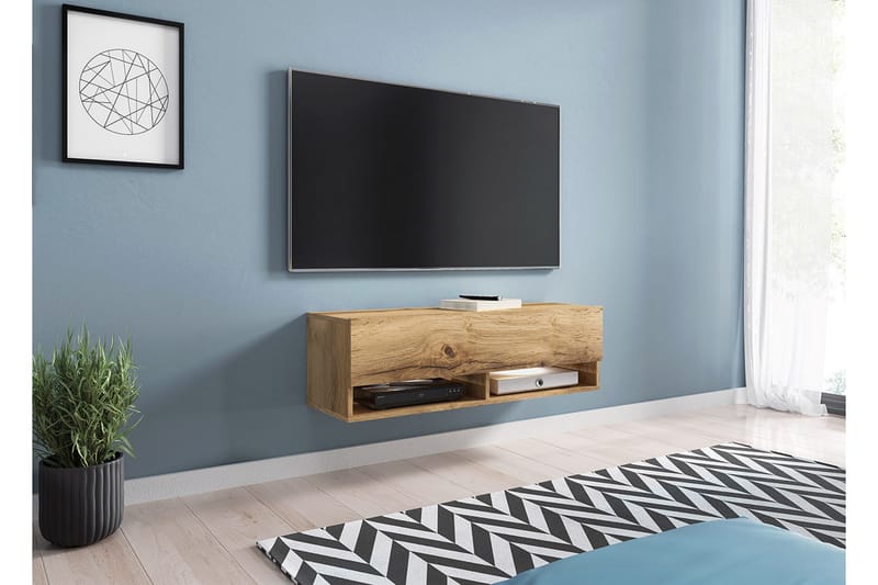 Brya TV-Bord 100 cm LED-belysning - Hvid - TV-borde