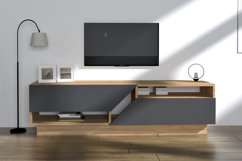 Buluca TV-Bord 160 cm - Blå / antracit - TV-borde