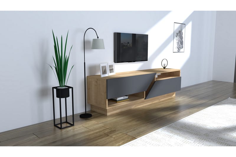 Buluca TV-Bord 160 cm - Blå / antracit - Møbler - TV borde & mediemøbler - TV-borde
