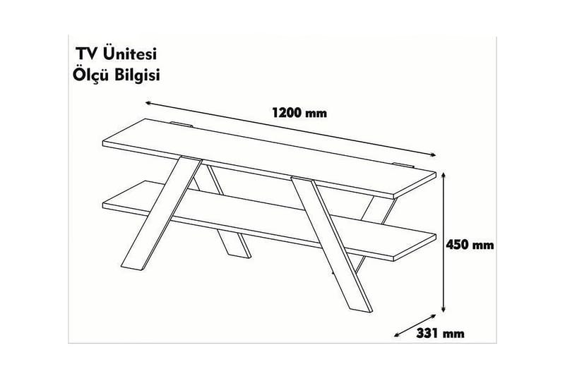 Byestad TV-Bord 120 cm - Hvid - Møbler - TV borde & mediemøbler - TV-borde