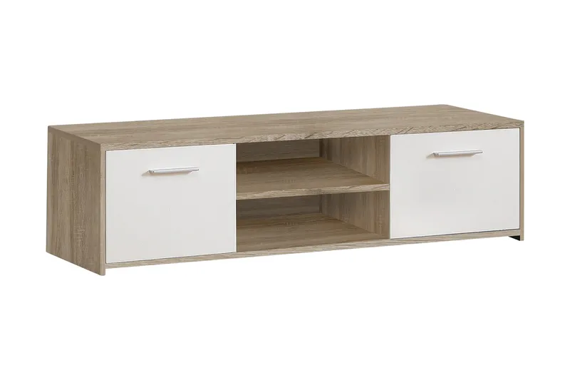 Cadgwith Fritstående Tv-bord 136 cm med Opbevaring i Mørkt Træ, Brun