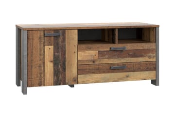 Cadle Fritstående Tv-bord 142 cm med Opbevaring i Mørkt Træ - Brun - Møbler - TV borde & mediemøbler - TV-borde