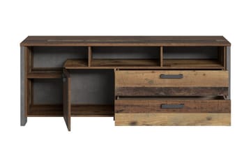 Cadle Gulvstående TV-bord 161 cm med Opbevaring i Mørkt Træ - Brun - Møbler - TV borde & mediemøbler - TV-borde