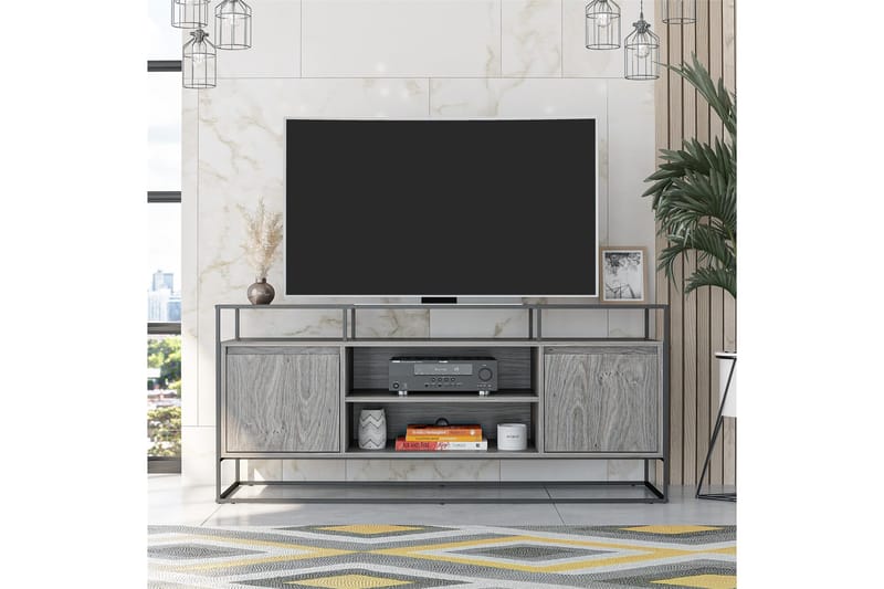 Camley Tv-bord 136,6x49,8 cm Grå - Dorel Home - Møbler - TV borde & mediemøbler - TV-borde