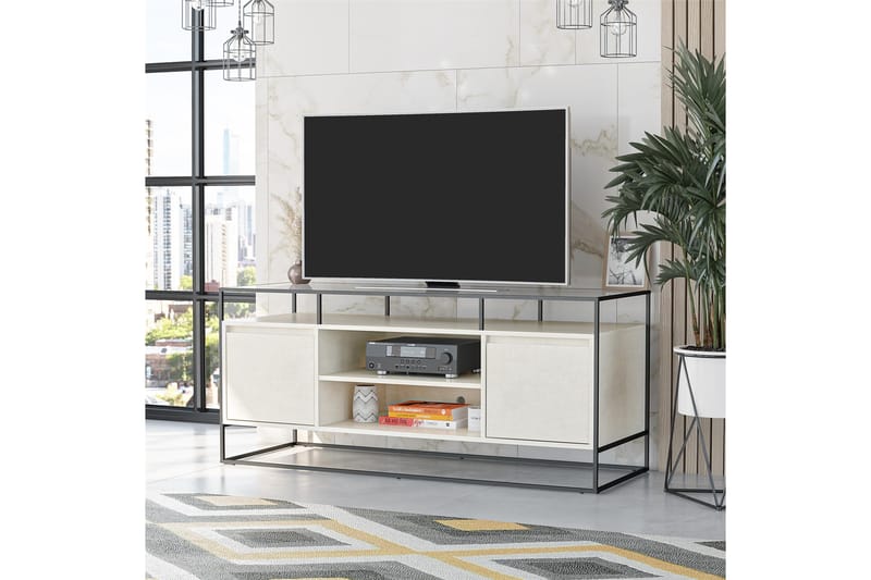 Camley Tv-bord 136,6x49,8 cm Hvid - Dorel Home - Møbler - TV borde & mediemøbler - TV-borde
