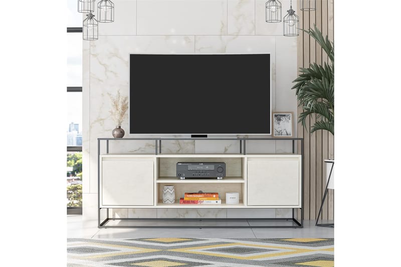 Camley Tv-bord 136,6x49,8 cm Hvid - Dorel Home - Møbler - TV borde & mediemøbler - TV-borde