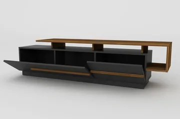 Campora TV-bord 180 cm - Sort/Mørkebrun - Møbler - TV borde & mediemøbler - TV-borde