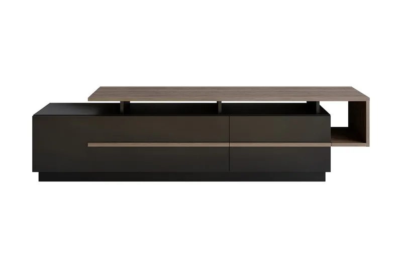 Campora TV-bord 180 cm, Sort/Mørkebrun