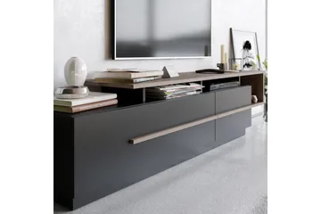 Campora TV-bord 180 cm - Sort/Mørkebrun - Møbler - TV borde & mediemøbler - TV-borde