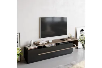 Campora TV-bord 180 cm - Sort/Mørkebrun - Møbler - TV borde & mediemøbler - TV-borde