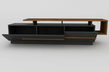 Campora TV-bord 180 cm - Sort/Mørkebrun - Møbler - TV borde & mediemøbler - TV-borde