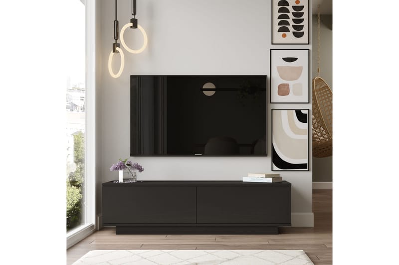 Caswell TV-Bord 140 cm - Sort - Møbler - TV borde & mediemøbler - TV-borde