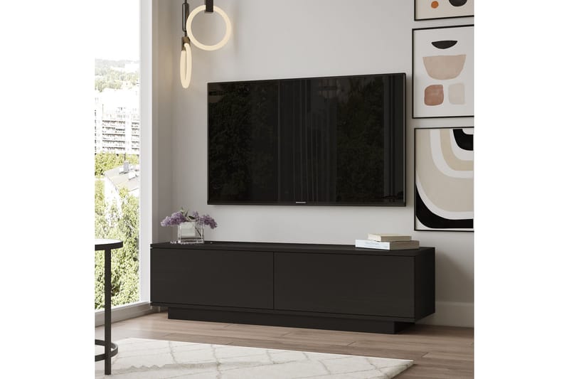Caswell TV-Bord 140 cm - Sort - Møbler - TV borde & mediemøbler - TV-borde
