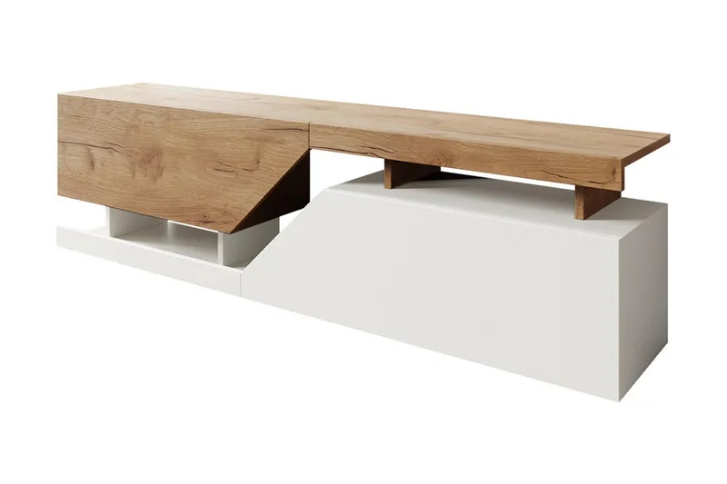 Ceelias TV-Bord 160 cm, Natur/hvid