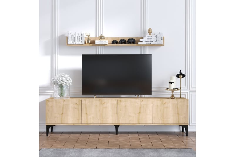 Cizylydu TV-bord 180 cm - Natur - Møbler - TV borde & mediemøbler - TV-borde