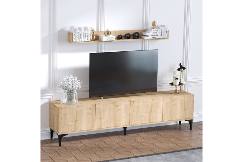Cizylydu TV-bord 180 cm - Natur - Møbler - TV borde & mediemøbler - TV-borde