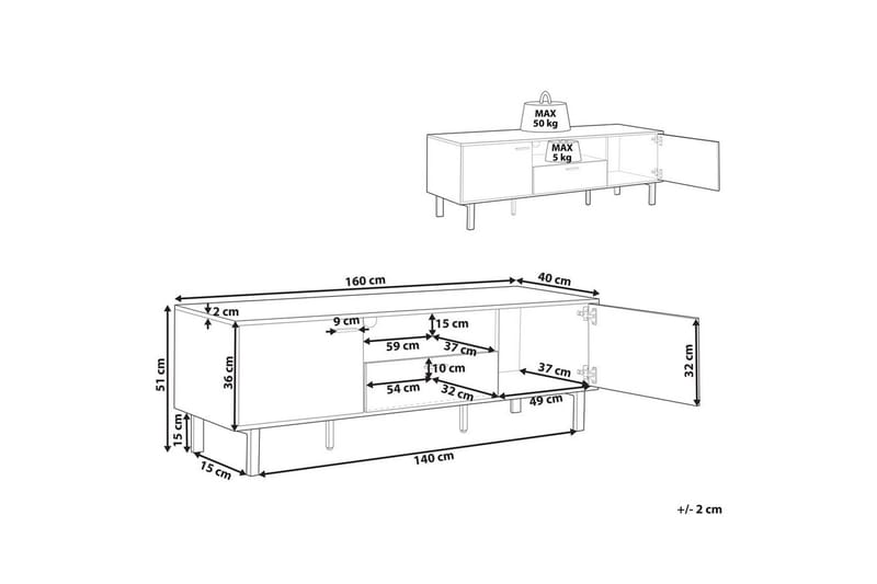 TV-bord Claremont - Møbler - TV borde & mediemøbler - TV-borde