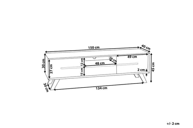 Colfer TV-Bord 150 cm - Hvid - Møbler - TV borde & mediemøbler - TV-borde