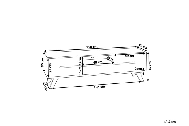 Colfer TV-Bord 150 cm - Hvid - TV-borde