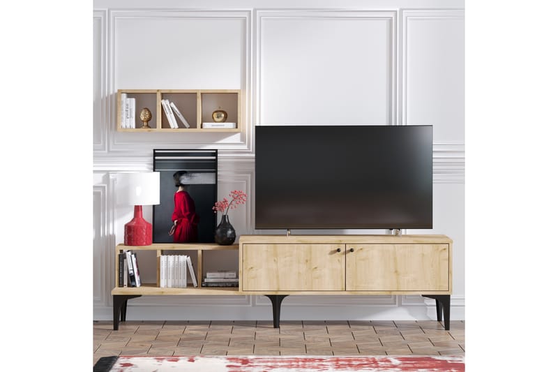 Comceal TV-bord 180 cm - Natur/Hvid - Møbler - TV borde & mediemøbler - TV-borde