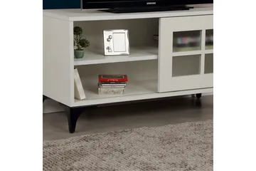 Comfortale Gulvstående TV-Bænk 100 cm med Opbevaring i Malet Træ - Hvid - Møbler - TV borde & mediemøbler - TV-borde