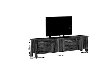 Comfortale Gulvstående TV-bænk 189 cm med Opbevaring i Mørkt Træ - Brun - Møbler - TV borde & mediemøbler - TV-borde