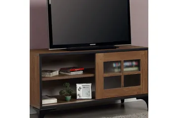 Comfortale Gulvstående Tv-bord 100 cm med Opbevaring i Mørkt Træ - Brun - Møbler - TV borde & mediemøbler - TV-borde