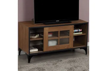 Comfortale Gulvstående Tv-bord 100 cm med Opbevaring i Mørkt Træ - Brun - Møbler - TV borde & mediemøbler - TV-borde