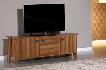 Comfortale Tv-bord 144 cm med Opbevaring i Mørkt Træ - Brun - Møbler - TV borde & mediemøbler - TV-borde