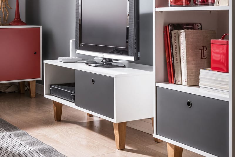 Concept TV-Bord Hvid/Natur - VOX - Møbler - TV borde & mediemøbler - TV-borde