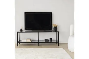 Condurso Fritstående Tv-bord 130 cm i Metal og Glas - Røggrå - Møbler - TV borde & mediemøbler - TV-borde