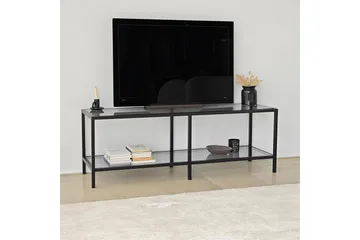 Condurso Fritstående Tv-bord 130 cm i Metal og Glas - Røggrå - Møbler - TV borde & mediemøbler - TV-borde