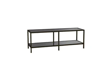 Condurso Fritstående Tv-bord 130 cm i Metal og Glas - Røggrå - Møbler - TV borde & mediemøbler - TV-borde