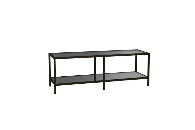 Condurso Fritstående Tv-bord 130 cm i Metal og Glas - Røggrå - Møbler - TV borde & mediemøbler - TV-borde