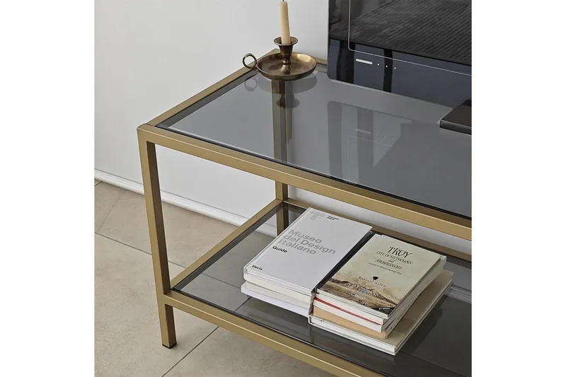 Condurso TV-Bord 130 cm - Guld - Møbler - TV borde & mediemøbler - TV-borde