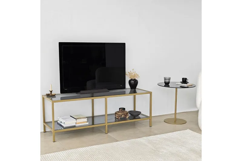 Condurso TV-Bord 130 cm - Guld - Møbler - TV borde & mediemøbler - TV-borde